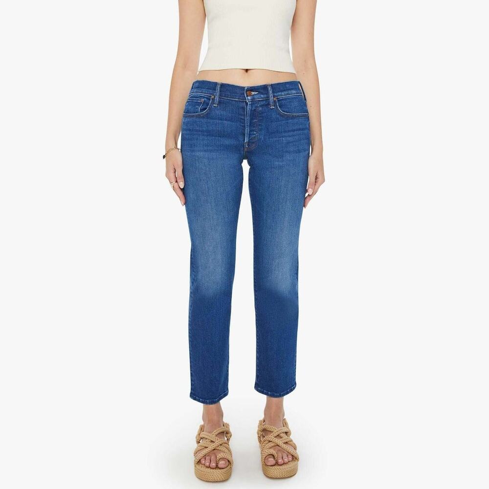 MOTHER The Slider Hover Straight Leg Jean in Coastal Colors Size 24